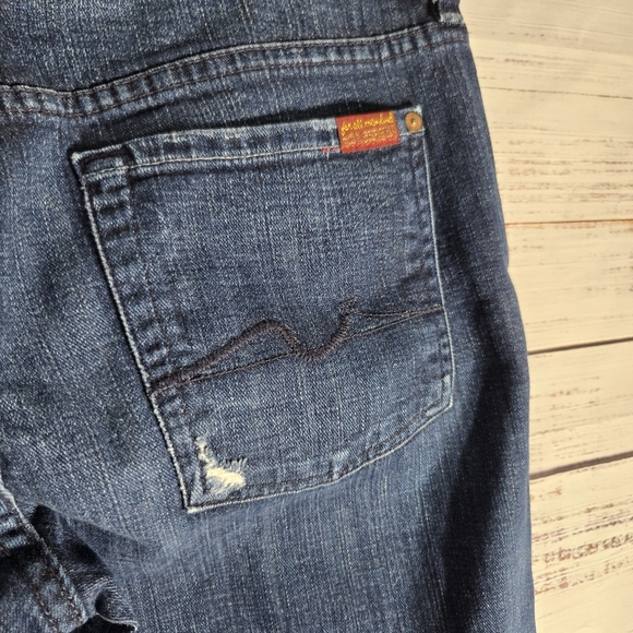 7 FOR ALL MANKIND Distressed Roxanne Jeans sz 31 - Picture 9 of 10
